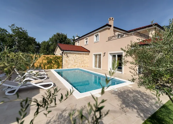 Villa Beautiful New With Pool, Near - By Traveler Tourist Agency Krk - Id 2400 *