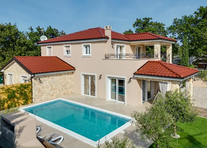 Villa Beautiful New With Pool, Near - By Traveler Tourist Agency Krk - Id 2400 *