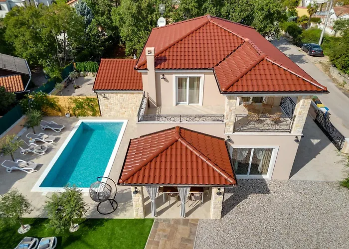 Beautiful New With Pool, Near - By Traveler Tourist Agency Krk - Id 2400 *