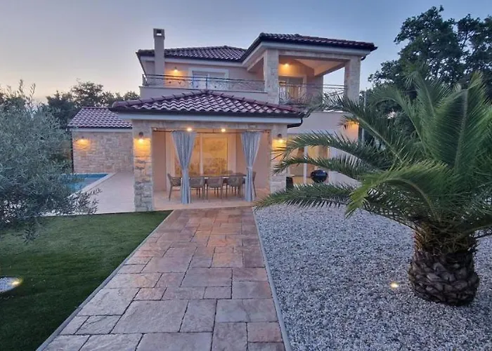 Villa Beautiful New With Pool, Near - By Traveler Tourist Agency Krk - Id 2400 *