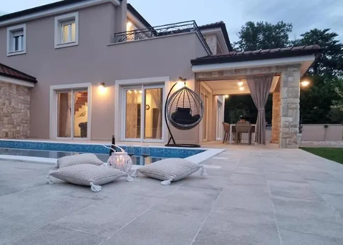 Beautiful New With Pool, Near - By Traveler Tourist Agency Krk - Id 2400 * Pinezići