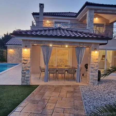 Beautiful New With Pool, Near - By Traveler Tourist Agency Krk - Id 2400 Villa Pinezići